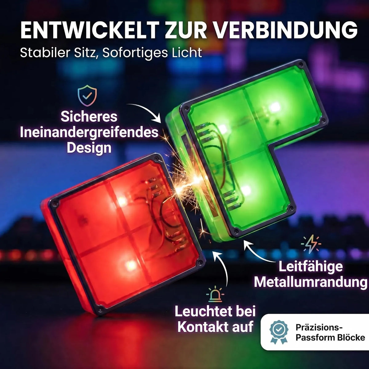 Tetris LED Namizna Svetilka 7 Kosov