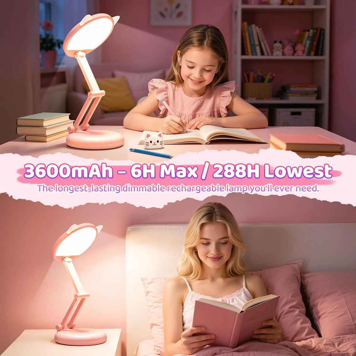 TK CO.,Ltd Otroška Namizna LED Svetilka 16 x 7 x 16 cm