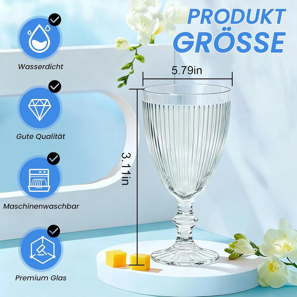 TOLASTO 6-delni Set Kozarcev za Vino 220 ml T0204