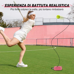 Trenažer za Tenis in Padel s Kovinskim Podstavkom in 3 Žogicami