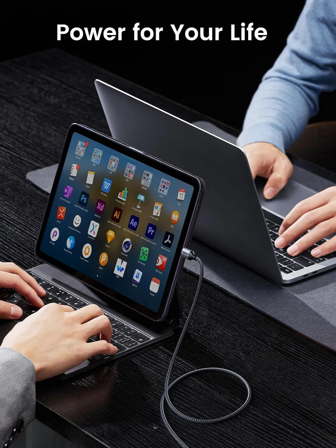 UGREEN USB-C v USB-C Polnilni Kabel 50 cm