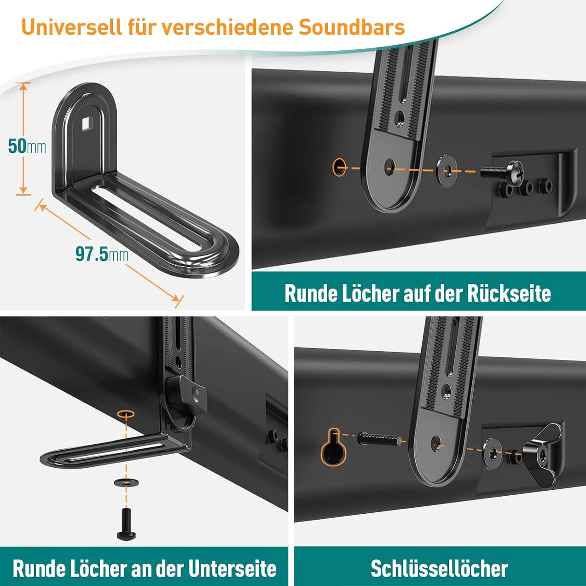 Univerzalni nosilec za zvočnik soundbar do 6,8 kg