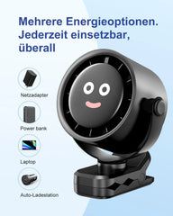 USB-C Polnilni Namizni Ventilator s Ščipalko 1x1x1 cm