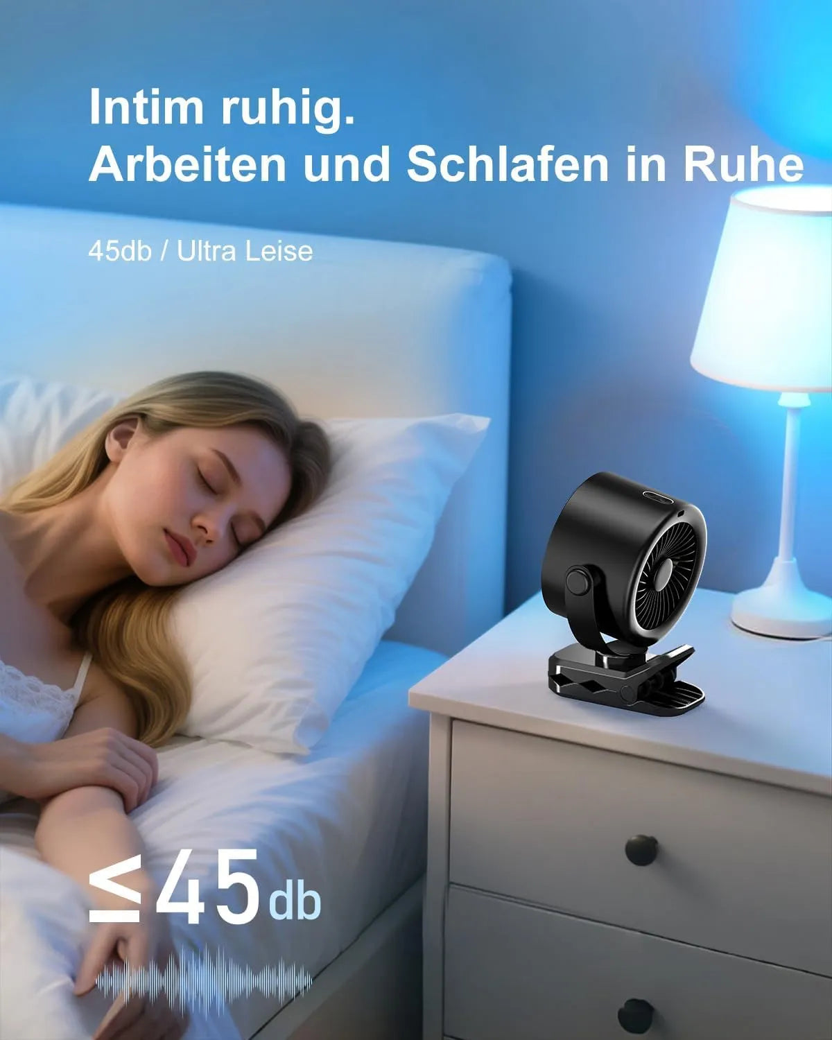 USB-C Polnilni Namizni Ventilator s Ščipalko 1x1x1 cm