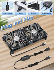 USB Ventilator 2-v-1 14 cm