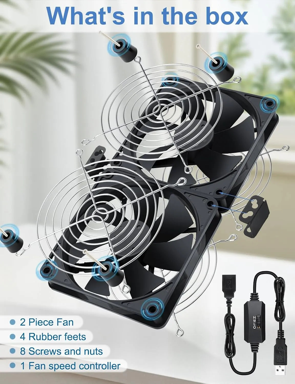 USB Ventilator 2-v-1 14 cm