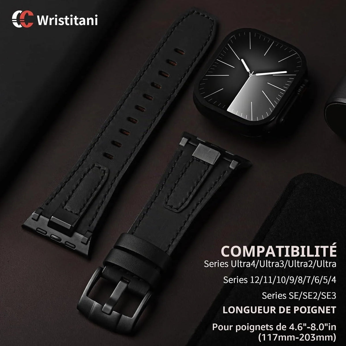 Usnjen Pašček Za Apple Watch 2,8 cm