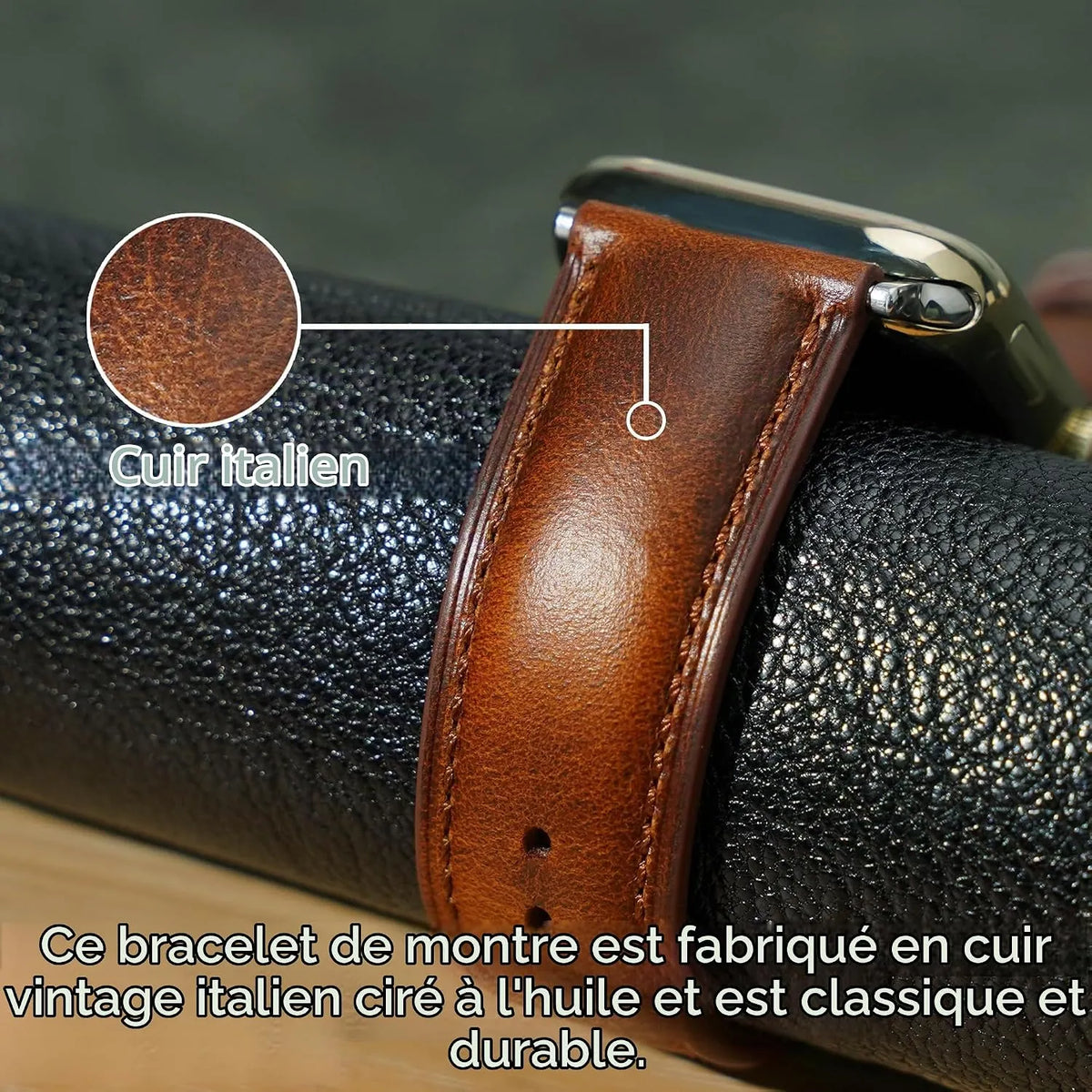 Usnjen Pašček za Apple Watch