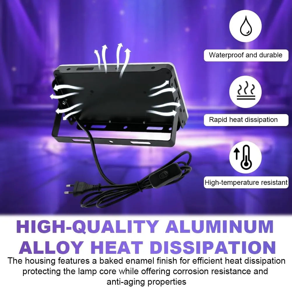 UV LED Reflektor Črna Luč 50W, 2 Kosa
