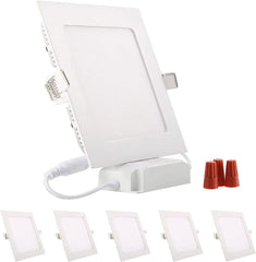 Vgradna Kvadratna LED Panelna Svetilka 9W 12,5x12,5 cm 5 Kosov