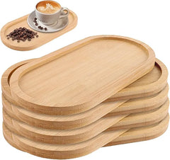 VIDETOL 8-delni Set Ovalnih Pladnjev iz Bambusa 10 x 20 x 1 cm RHEU-Tablett-8pcs--231228fa