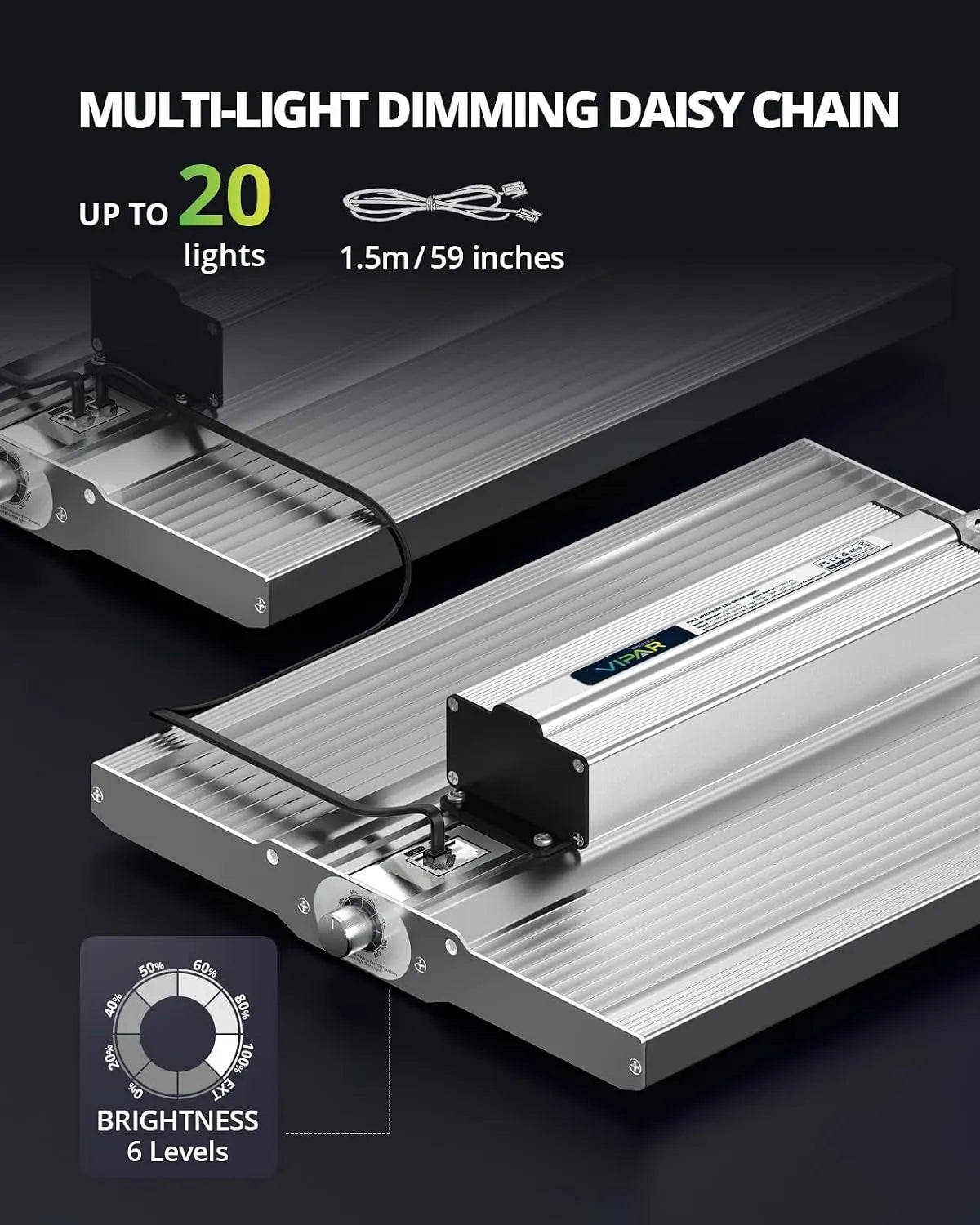 VIPARSPECTRA LED Sijalka za Vzgojo Rastlin 36x29x7.5 cm