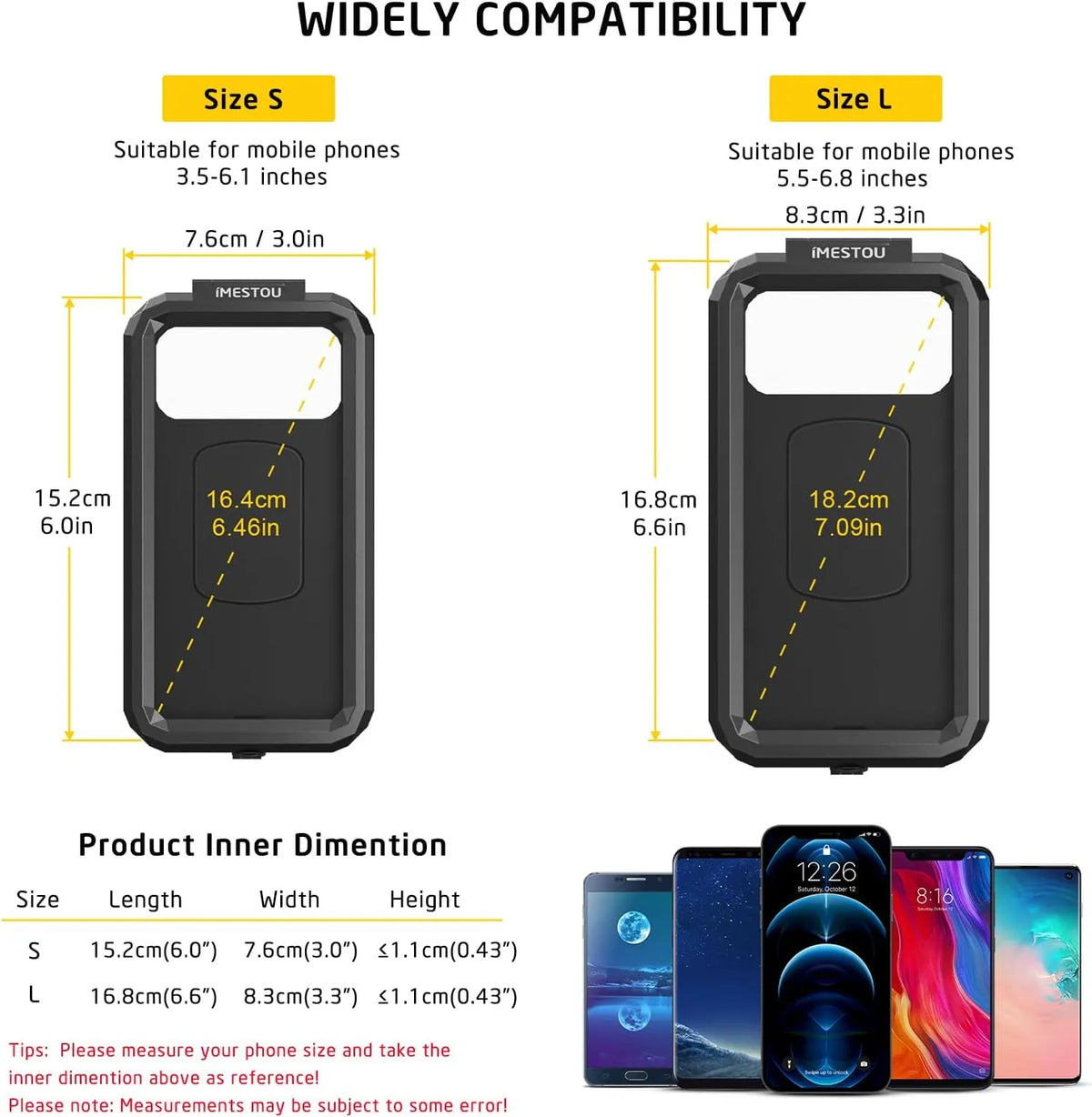 Vodotesno Držalo za Telefon za ATV Krmilo 17x8.5 cm