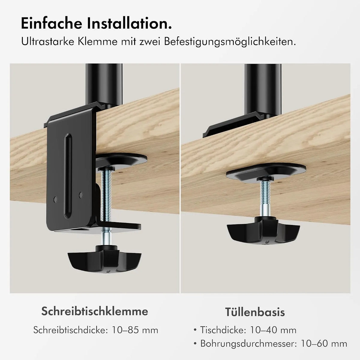 VonHaus Dvojno Namizno Držalo Za Monitor 13-32"