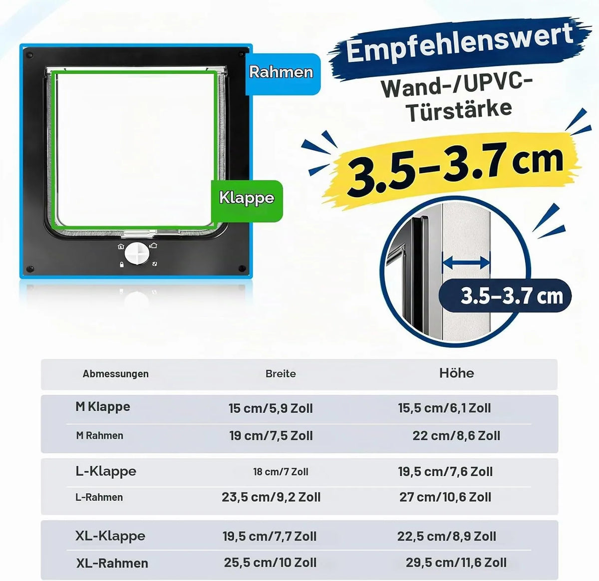 Vrata za Mačke s 4-Smernim Zaklepanjem