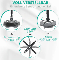 WALI Stropni Nosilec za Projektor 33-54 cm