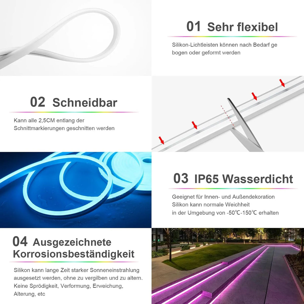 WiFi Neon LED Trak Silikonski IP65 5 m
