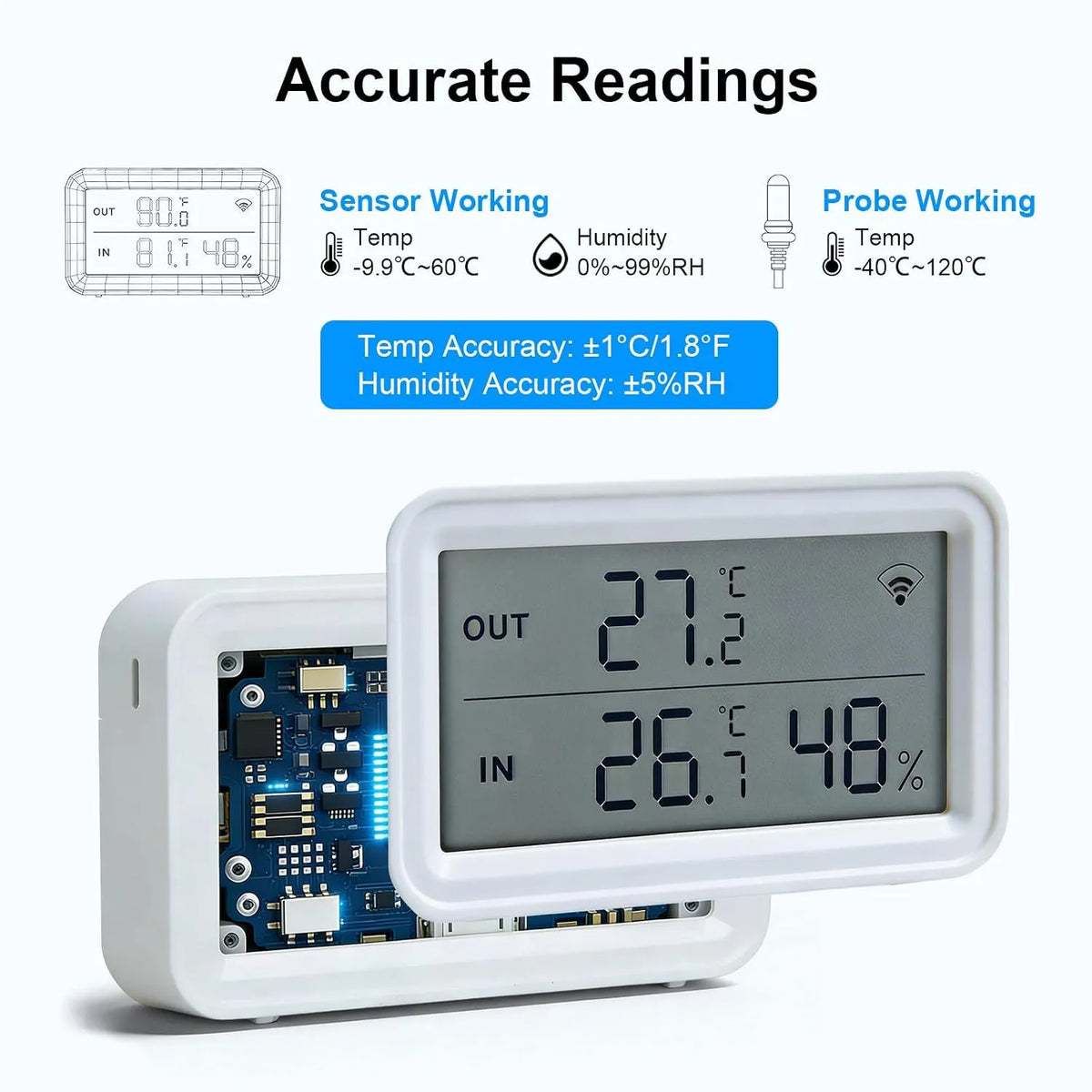 WiFi Termometer Higrometer s Sondo
