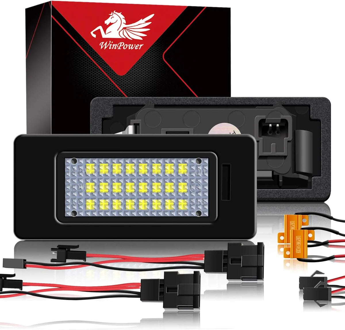 WinPower 2-delni Set LED Osvetlitev za Registrsko Tablico