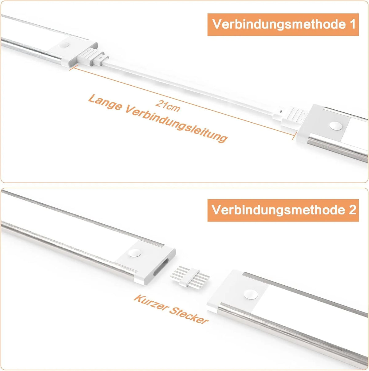 WOBSION Podpultna LED Svetilka za Kuhinjo 42 cm 2 Kosa
