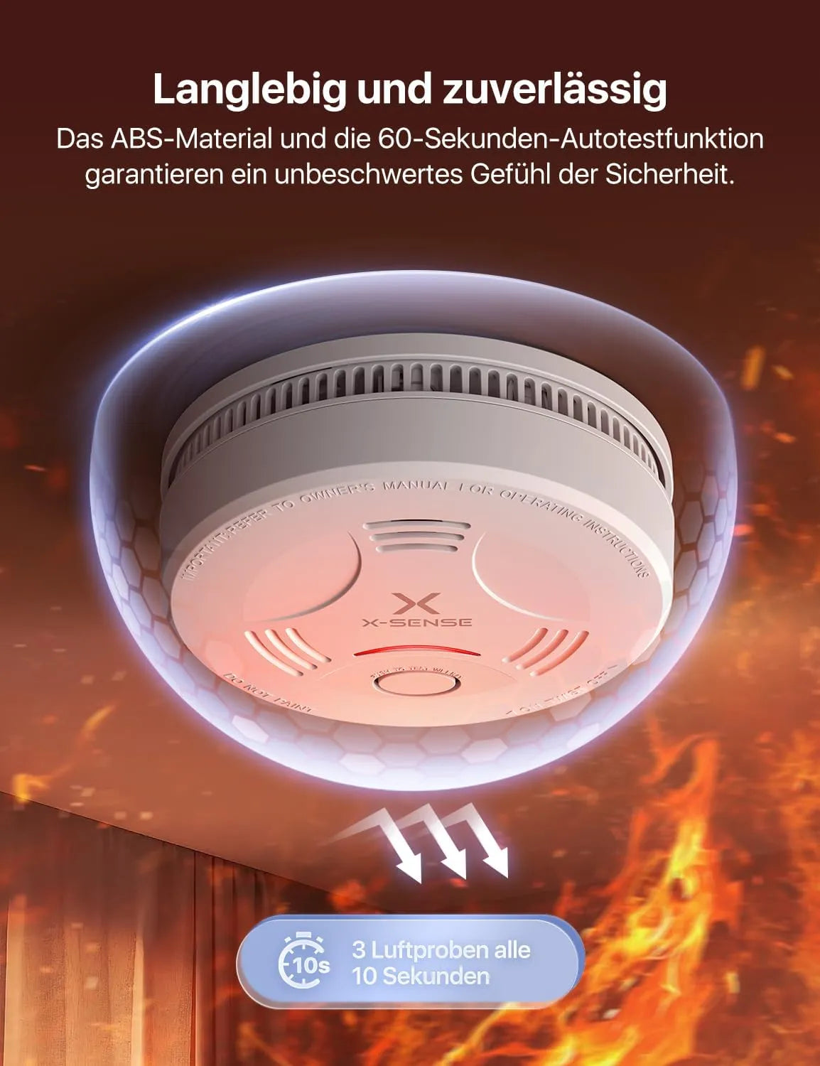 X-Sense Dimni Alarm 12,2 x 12,2 cm