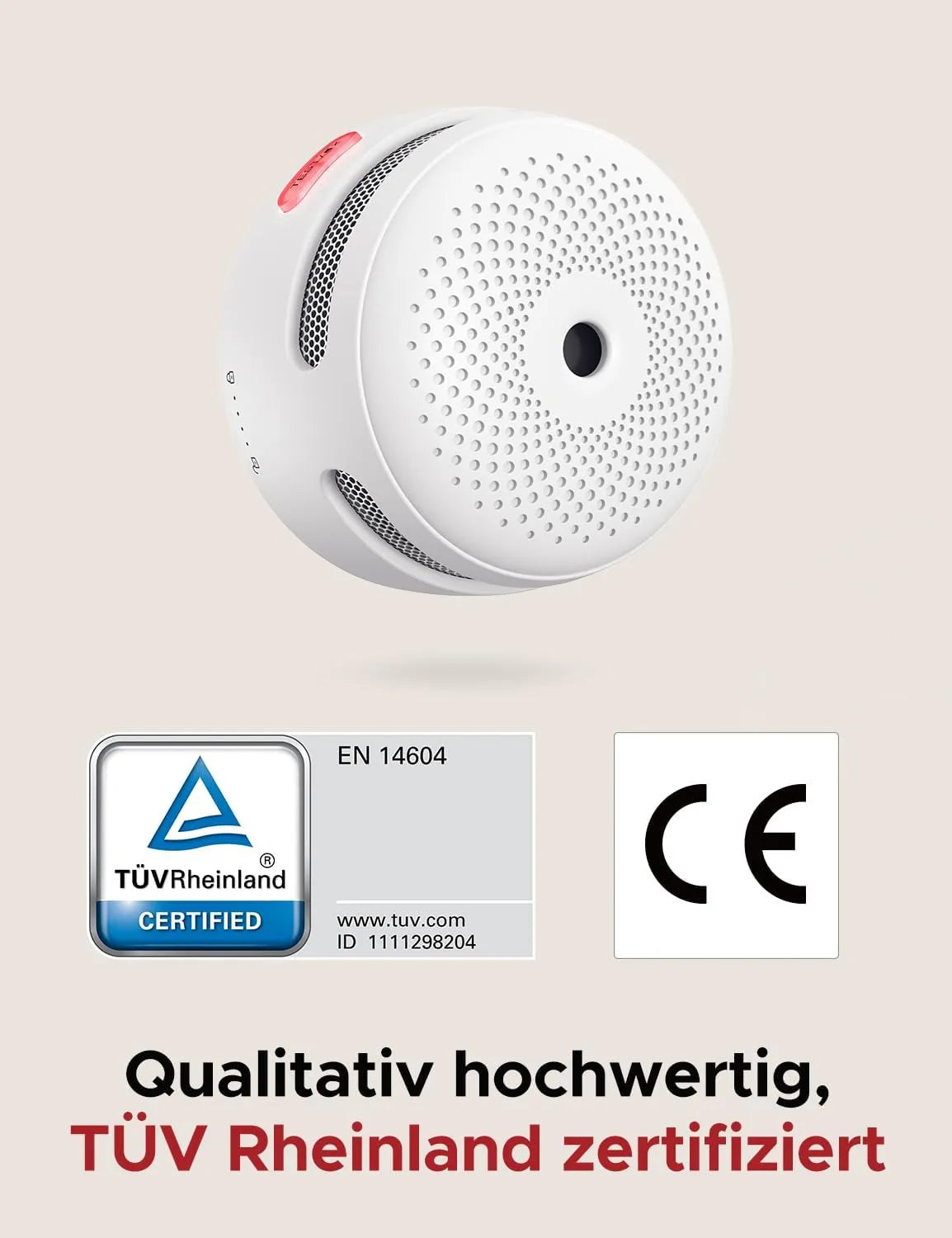 X-Sense Pametni Dimni Alarm s Fotoelektričnim Senzorjem in Zamenljivo Baterijo, 3 kosi