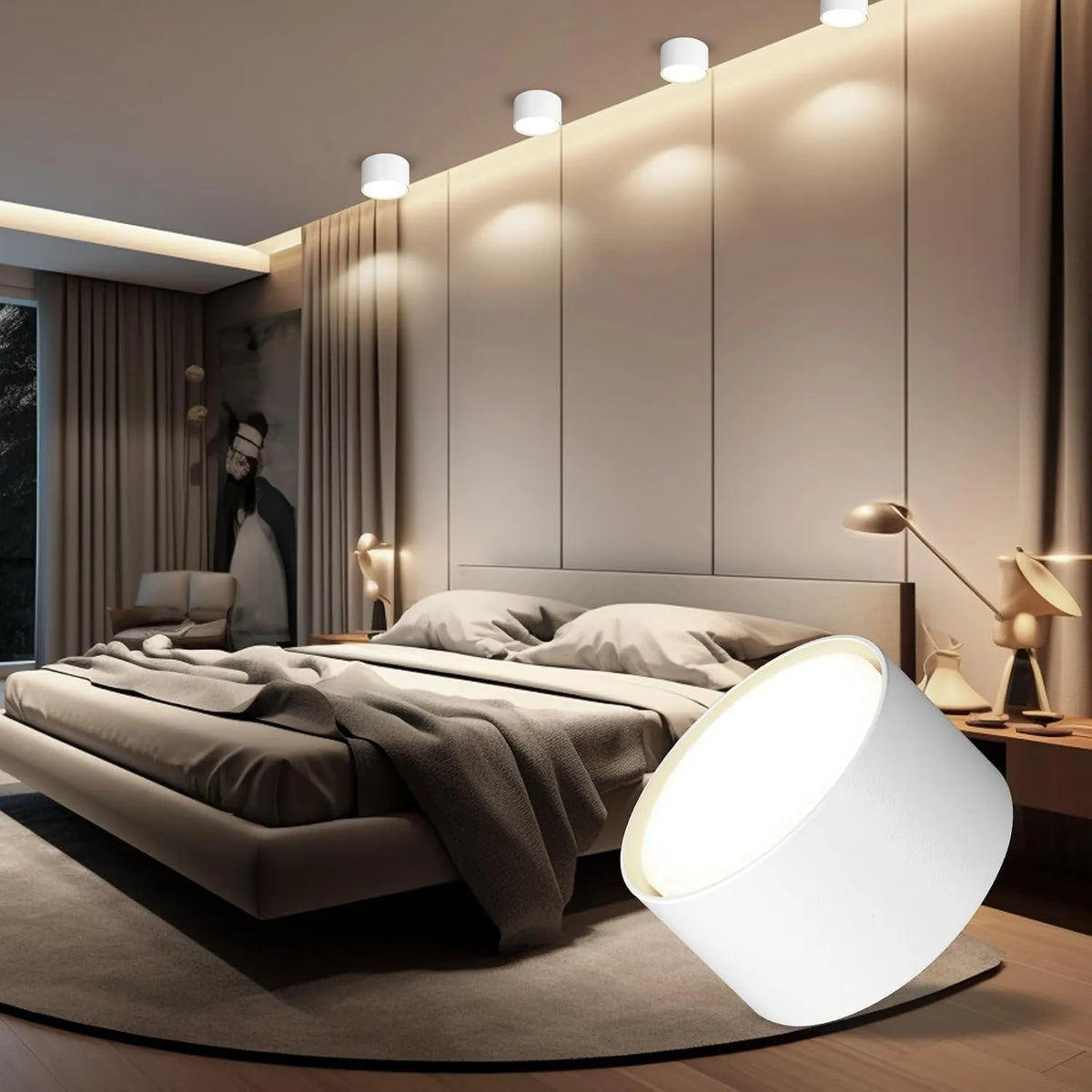 YindaLux Nadgradni LED Stropni Reflektor 8,4 x 5 cm 4 Kosi