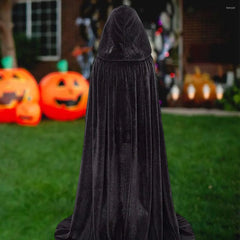 Žameten Vampirski Plašč s Kapuco 190 cm