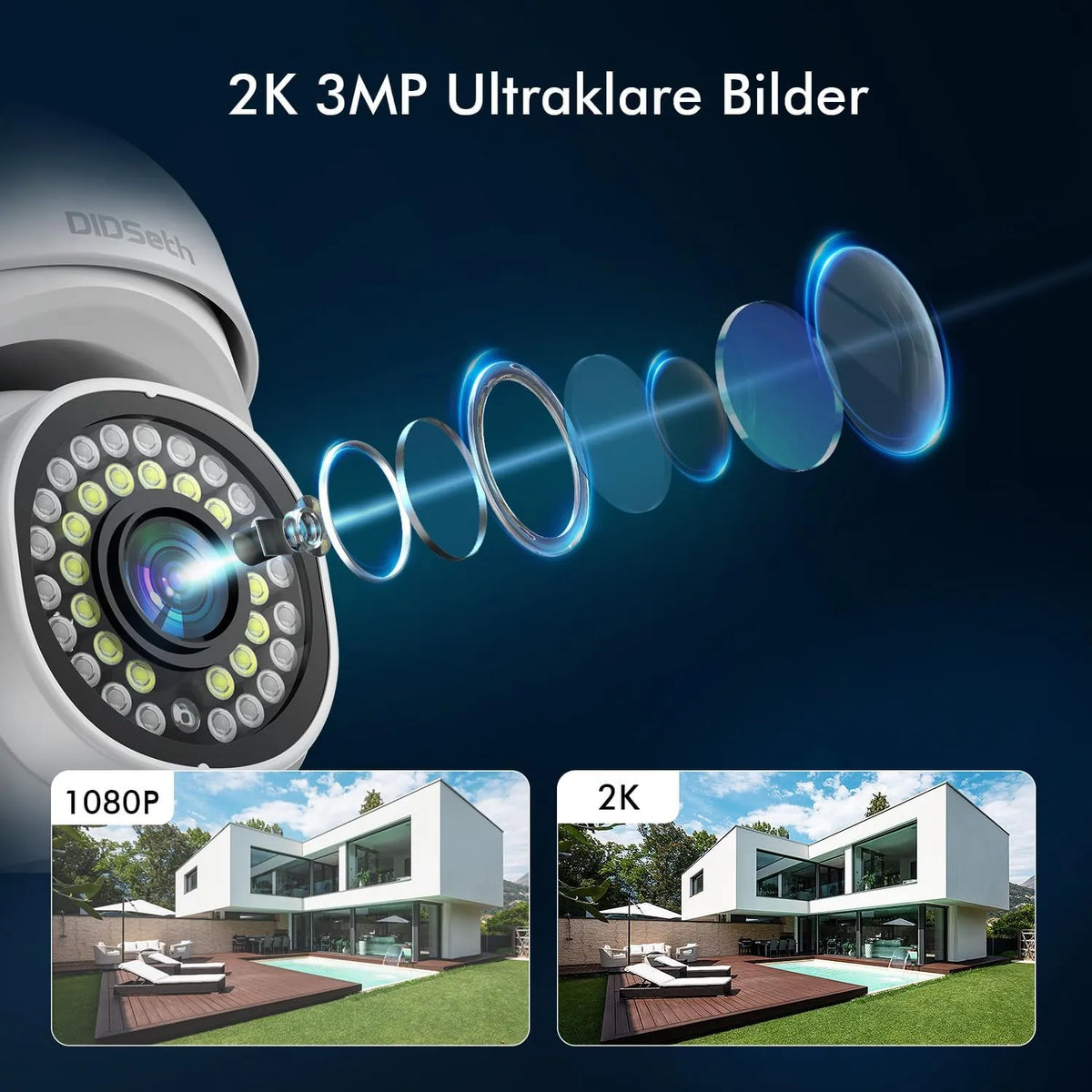 Zunanja Nadzorna Kamera Wi-Fi 2K PTZ 2 Kos
